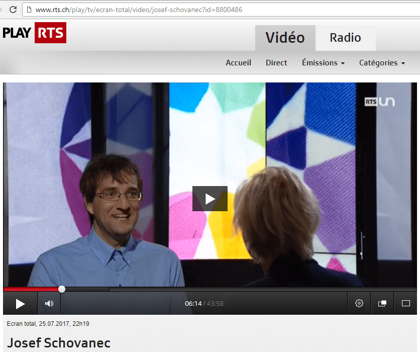 Le drapeau de l'Autistan a été montré à la télévision pour la première fois le 25 juillet 2017 par Josef Schovanec, à la RTS (Radio Télévision Suisse).

Cette émission, en français, ne concerne que lui et dure 43 minutes.
Ils mentionnent rapidement le drapeau et l'Autistan après 5'56 " :
http://www.rts.ch/play/tv/ecran-total/video/josef-schovanec?id=8800486
Le drapeau est visible en image de fond :
- de 5'18'' à 6'54 environ (passage téléchargeable ici),
- et de 32'13'' à 37'56'' environ (passage téléchargeable ici), et peut-être ailleurs.

